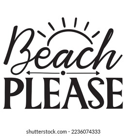 Beach SVG Design Vector File.