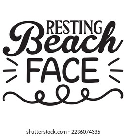 Beach SVG Design Vector File.