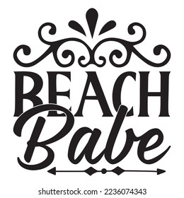 Beach SVG Design Vector File.