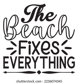 Beach SVG Design Vector File.