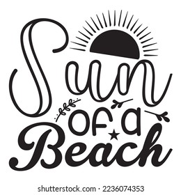 Beach SVG Design Vector File.