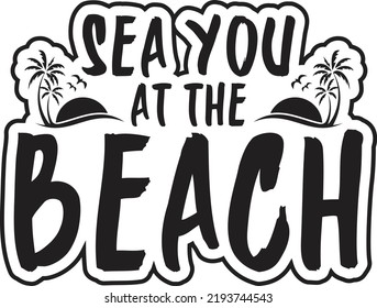 Beach SVG T Shirt Design svg