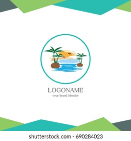 beach symbol logo