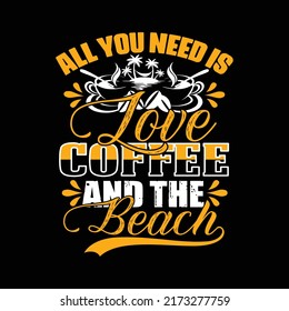 BEACH T SHIRT AND TYPOGRAPHY DESIGN