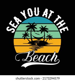 BEACH T SHIRT AND TYPOGRAPHY DESIGN