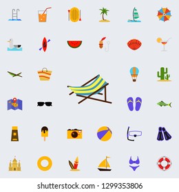 beach table flat icon. colored Summer icons universal set for web and mobile