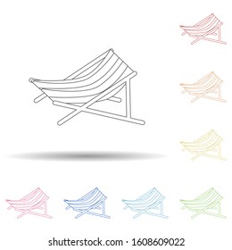 beach table flat in multi color style icon. Simple thin line, outline vector of Summer icons for ui and ux, website or mobile application