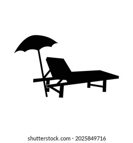 Beach tables and umbrellas icon vector , Travel  icon concepts umbrella