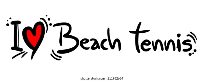 Beach tennis sport love