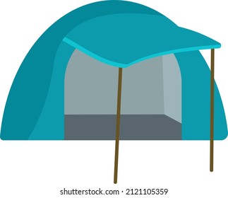 Tienda de playa, ilustración, vector sobre un fondo blanco.