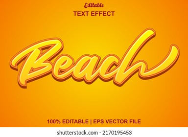 Beach Text Effect With Orange Color Editable.