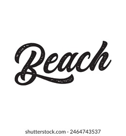 texto de playa sobre fondo blanco.