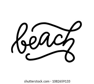 Beach Text Only One Single Word Stock Vector (Royalty Free) 1082659133 ...