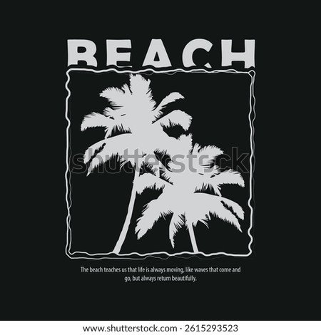 Beach theme illustration. t-shirt graphics, poster, banner, flyer, print and postcard