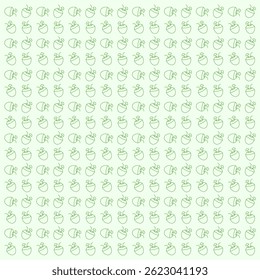 Beach theme repeating pattern with fresh young coconut with straw