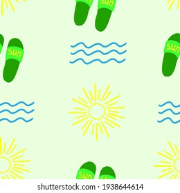 
beach theme, slates, sea and sun