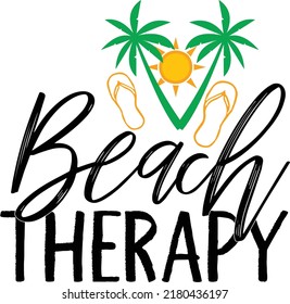 
Beach therapy SVG cut file, SVG design