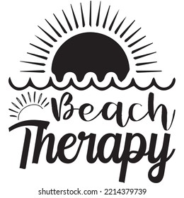 Beach Therapy T-shirt Design Vector File.