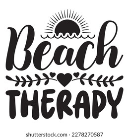 Beach Therapy T-shirt Design Vector File