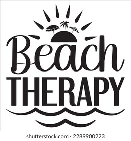 Beach Therapy t-shirt design vector file