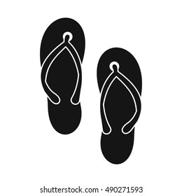 Beach thongs icon in simple style on a white background vector illustration