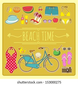 Beach time - beach accessories set