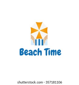 Beach Time Logo, Summer Time Logo Icon