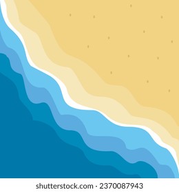 Beach top view illustration design vector
