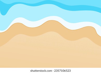Vistas a la playa. Fondo de playa de arena de verano con espacio de juegos.