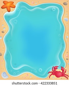 Imagen 3 del tema de la playa - ilustración vectorial eps10.