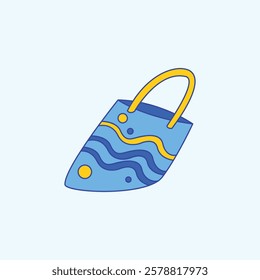 Beach Tote Bag Summer Illustration for design needs, Landing Pages, Animation, Apps, Presentations, Content Creator and other Promotions
