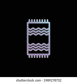 Beach Towel blue gradient vector icon