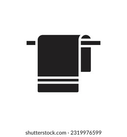 Beach Towel Filled Icon Vector Illustration