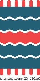 Beach Towel Glyph Two Color Icon For Personal And Commercial Use.
