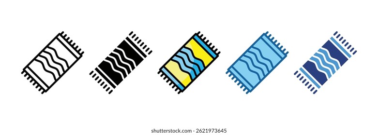 Beach Towel Icon Element For Design