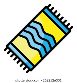 Beach Towel Icon Element For Design