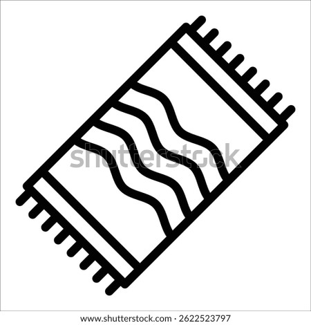 Beach Towel Icon Element For Design