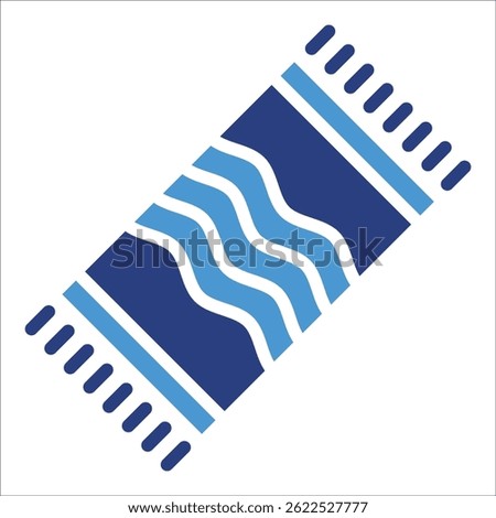 Beach Towel Icon Element For Design