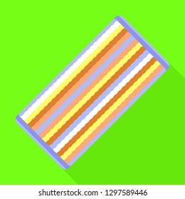 Beach towel icon. Flat illustration of beach towel vector icon for web design