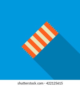 Beach Towel Icon, Flat Style