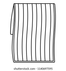 Beach towel icon. Outline illustration of beach towel vector icon for web design isolated on white background