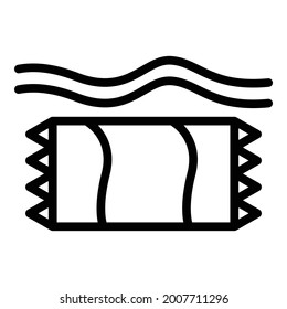 Beach towel icon outline vector. Sand top view. Summer sea towel