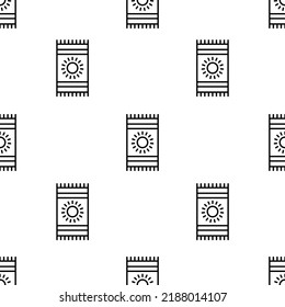 Beach Towel Icon Pattern. Seamless Beach Towel Pattern On White Background.