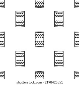 Beach Towel Icon Pattern. Seamless Beach Towel Pattern On White Background.