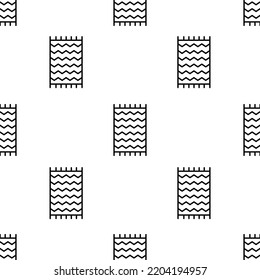 Beach Towel Icon Pattern. Seamless Beach Towel Pattern On White Background.