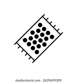 Beach Towel Icon vector stock illustration
