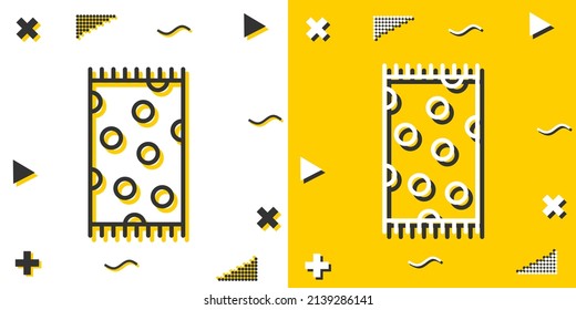 beach towel line icon. Simple outline style.beach towel linear sign. Vector illustration isolated on white background. Editable stroke EPS 10