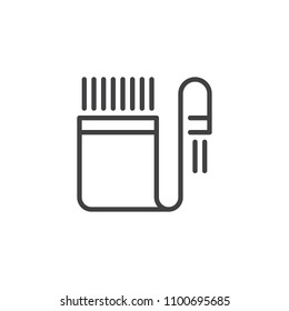 Beach towel outline icon. linear style sign for mobile concept and web design. Scarf line vector icon. Symbol, logo illustration. Pixel perfect vector graphics