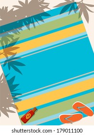 Beach towel vector background, no transparencies, ESP 8 