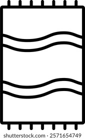 Beach Towel vector icon. Can be used for printing, mobile and web applications.
